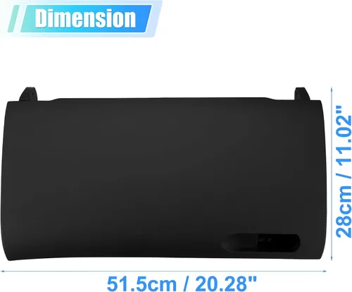 Vista 5 de uxcell Tapa de la tapa de la guantera para Audi A4 S4 2001-2008 No.8E1857124A negro