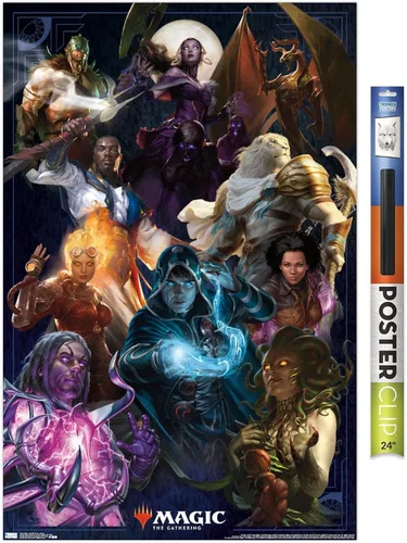 Vista 17 de Trends International Magic: The Gathering - Póster de pared de grupo, 14.725 x 22.375 pulgadas, versión enmarcada de madera de granero