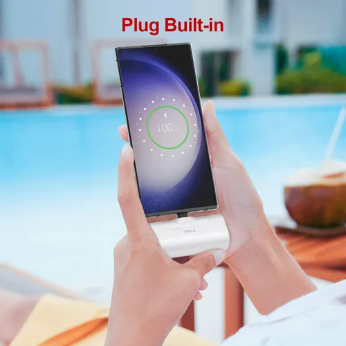 Vista 3 de iWALK Pequeño cargador portátil del USB C, cargador portátil del teléfono 4500mAh para la estación del cargador de Android