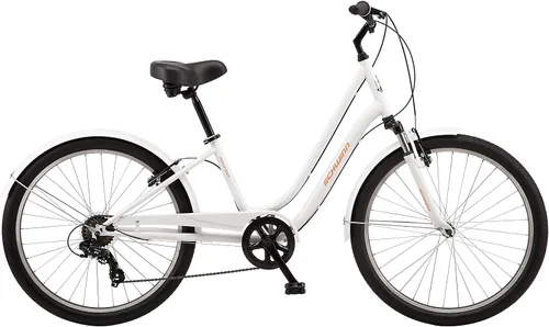Vista 7 de Schwinn Regioneer - Bicicleta híbrida de confort para adultos, ruedas de 26 pulgadas, 7 velocidades, marco de acero, frenos lineales de aleación