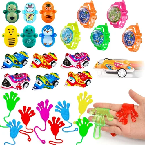 Vista 3 de Mctuoba Paquete de 118 piezas de recuerdos de fiesta para niños 4-8-12, juguetes de caja del tesoro, premios para la escuela y el aula, rellenos