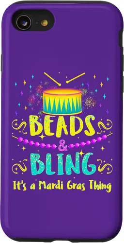Vista 13 de Funda para iPhone 15 Beads and Bling It's Mardi Gras Thing Phone Case Mardi Gras