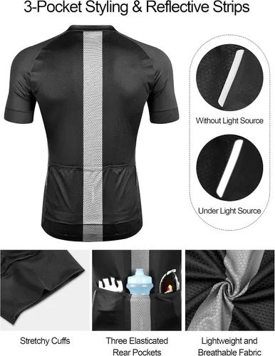 Vista 5 de INBIKE Ciclismo Jersey hombres transpirable bicicleta camisa de secado rápido reflexivo bicicleta ropa para ciclismo de carretera equitación