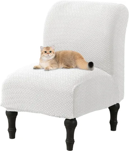 Vista 24 de JIAN YA NA Funda para silla decorativa sin brazos, funda elástica para silla sin brazos, fundas de elastano para sillas sin brazos, funda para silla