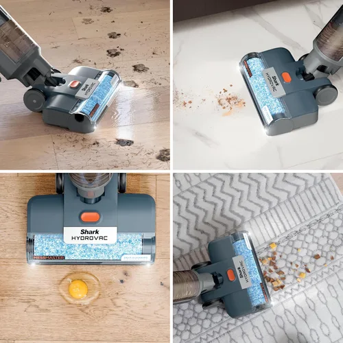 Vista 7 de Shark HydroVac MessMaster Aspiradora con Cable Húmeda y Seca, Aspiradora Trapeador 3 en 1 Multisuperficie y Sistema de Autolimpieza, Liviana