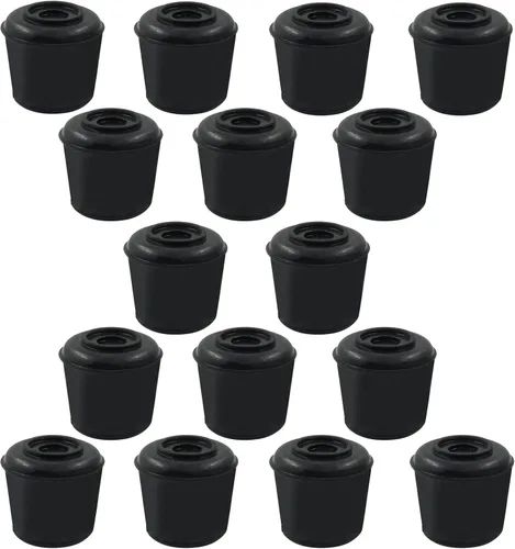 Vista 12 de BokWin Tapas para patas de silla, 16 unidades, 1/2 pulgada, color negro