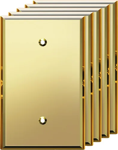 Vista 21 de LIDER Placa de pared dúplex para receptáculo, cubierta de salida con espejo, de gran tamaño, 1 cuadrilla Dorado
