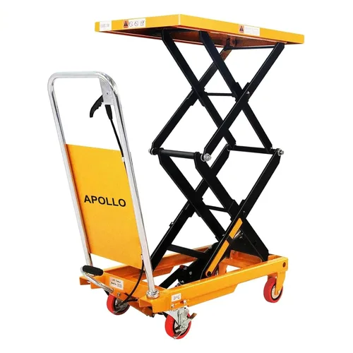 Vista 9 de APOLLO Carro de Mesa Elevatoria Manual con Tijeras Dobles, Plataforma Hidráulica con Capacidad de 798 kg, Altura de Elevación de 150 cm 1760 libras