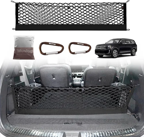 Vista 37 de Muslogy Red de carga para maletero estilo sobre compatible con accesorios Jeep Grand Cherokee L 2021-2024 2025, organizador de maletero de ajuste