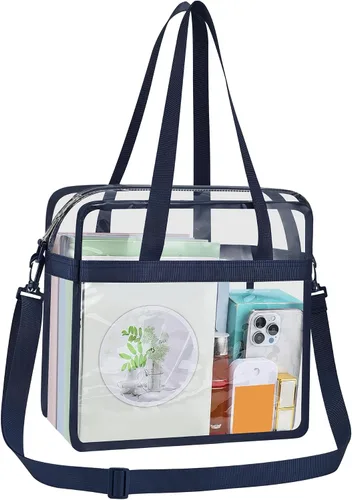 Vista 18 de USPECLARE Clear Tote Bag for Stadium Events, 12x6x12 Transparent Stadium Bag for Work, Sports Games,Gym，Concerts