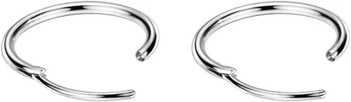 Vista 5 de FANSING Aretes de aro para mujer, aretes de aro de cartílago de moda, aretes de acero quirúrgico para hombre