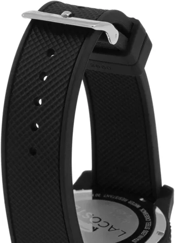 Vista 5 de Lacoste L.12.12de los hombres correa de silicona de negro reloj 2010766