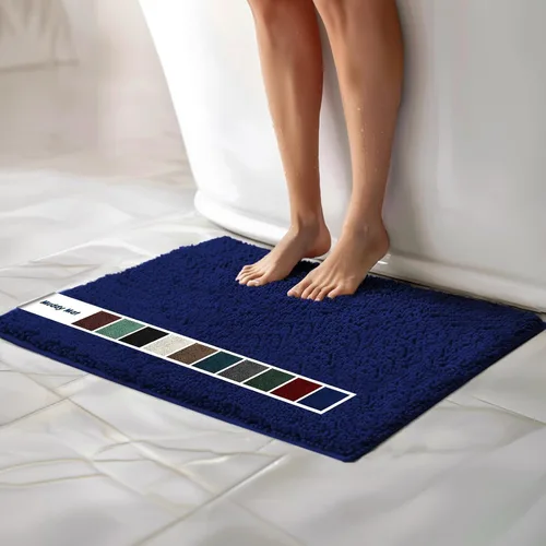 Vista 36 de Muddy Mat Alfombras de Baño de Chenilla de Microfibra de Secado Rápido Antideslizantes Lavables, Extra Gruesas, Suaves y Altamente Absorbentes Gris