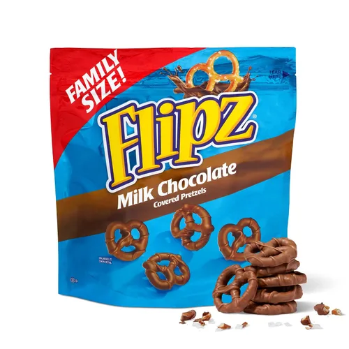 Vista 13 de Flipz Pretzels cubiertos de chocolate oscuro (4 onzas, paquete de 6), aperitivo perfecto dulce, salado y crujiente para adultos y niños