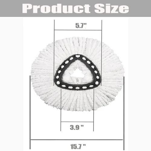 Vista 3 de ANREKEYH Cabezal de repuesto de fregona compatible con la mopa giratoria de microfibra Ocedar EasyWring, 4 cabezales de repuesto de repuesto para 1