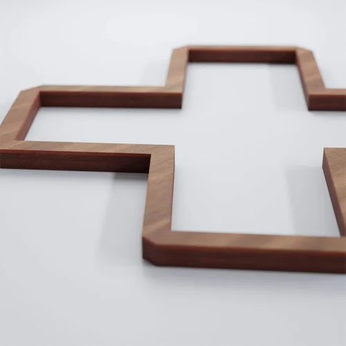Vista 95 de 7 3/8"W X 7 3/8"H Extra Pequeño Fowler Decorativo Fretwork Madera Paneles De Pared, Aliso