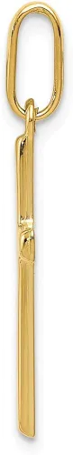 Vista 2 de Colgante de cruz de oro amarillo de 14 quilates 1 pulgada 1102in x 0512in regalos de joyería para mujeres esposa mamá regalos para hombres marido