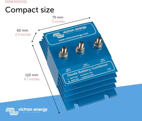 Vista 3 de Victron Energy BCD 402 40 amp Diodo Batería Combiner (2 Baterías)