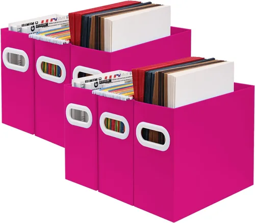 Vista 14 de Organizador de archivos colgante, organizador de carpetas de archivos de cartón para tamaño carta, caja de almacenamiento de documentos