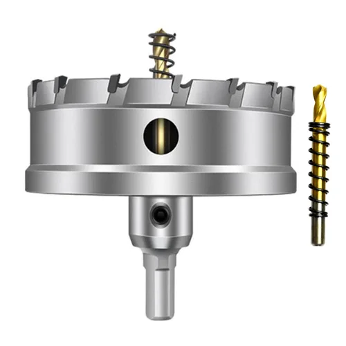 Vista 25 de ASNOMY Broca de sierra perforadora con punta de carburo de tungsteno para metal duro, cortador de sierra de agujero T.C.T de 1/2 pulgada con 2