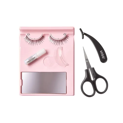 Vista 5 de Kiss Lash-101 - Kit de pestañas postizas todo en uno para principiantes, pestañas de tira reutilizables, fácil de aplicar, 1 par de pestañas