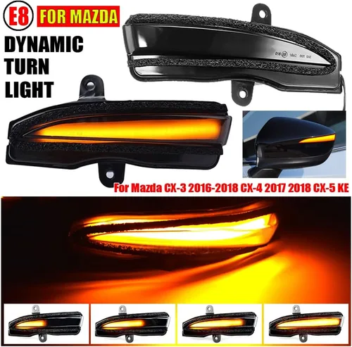 Vista 2 de Luz de señal de giro dinámica LED Lámpara intermitente para rMazda CX-3 CX3 2016-2018 CX-4 CX4 CX-5 CX5 (amarillo)