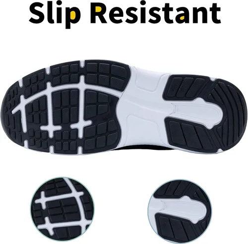 Vista 5 de ZF ZEFUHER Zapatos deportivos para caminar para hombre, con soporte de arco ancho, ligeros, para fascitis plantar, para pies más anchos
