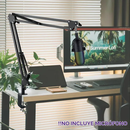 Vista 5 de Brazo ajustable Seiren para micrófono, soporte de micrófono compatible con Razer Seiren X Mini V2 V3 USB Streaming Micrófono para grabación