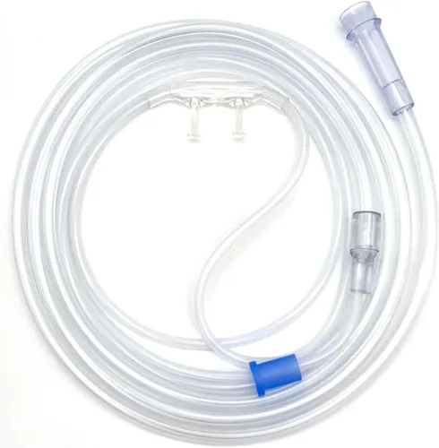 Vista 8 de ResOne 2 pies de cánula nasal de oxígeno para adultos suaves, 1 paquete - puntas curvas, tubo resistente a la compresión - tubos nasales