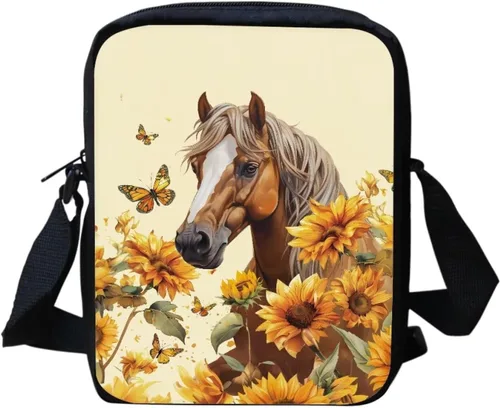 Vista 19 de HUGS IDEA Animales Cara Pequeña Crossbody Bolsos Bolso De Hombro Bandera estadounidense