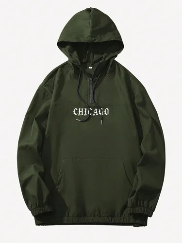 Vista 2 de SHENHE Chaqueta con capucha y manga larga con capucha para hombre