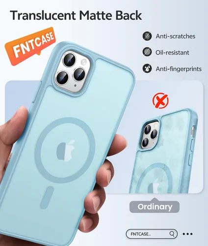 Vista 560 de FNTCASE Funda para Motorola Moto G-Stylus-5G-2025: Funda magnética translúcida mate a prueba de golpes para Moto G Stylus 2026, funda protectora