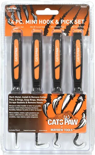 Vista 2 de Mayhew Tools 60003 CatsPaw - Juego de ganchos y púas, cromo-vanadio, juego de 4 piezas