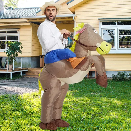 Vista 6 de TOLOCO Disfraz inflable de dinosaurio - Disfraz inflable de Halloween