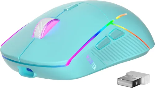 Vista 12 de FFJ Ratón Inalámbrico para Juegos, 24000 DPI, Ratón para Juegos Tri-Modo 2.4G/USB-C/Bluetooth 5.3, Ratón RGB Programable para Juego, Duración