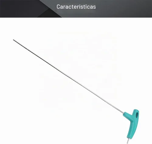 Vista 3 de Utoolmart Llave Allen con mango en T, 0.118 in, métrica, 70 #, acero con mango en T, llave hexagonal de 13.780 in de longitud total