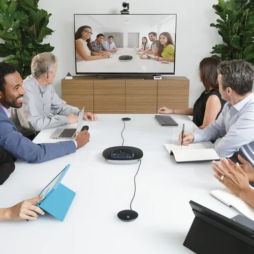 Vista 3 de Logitech micrófonos de expansión de grupo para conferencias de audio y Video (989-000171).