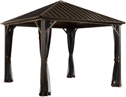 Vista 17 de Sojag Gazebo de techo rígido Dakota para exteriores de 8 x 8 pies