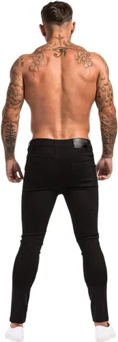 Vista 6 de GINGTTO - Jeans rasgados, elásticos y ajustados para hombre