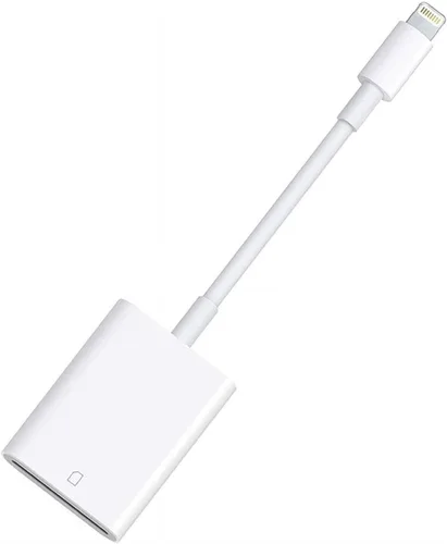 Vista 10 de Lector de Tarjetas SD para iPhone iPad, Cable Adaptador de Tarjeta SD/Micro SD Certificado MFi de Apple con Ranuras Duales para Cámaras SLR, Visor