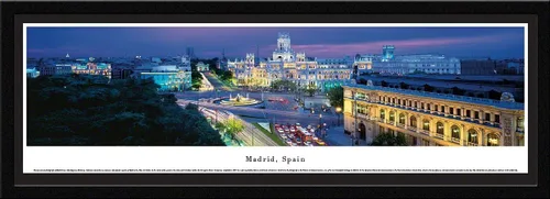 Vista 9 de Blakeway Worldwide Panoramas Madrid, Spain at Twilight-Blakeway Panoramas Skyline Posters, marco de lujo con doble alfombrilla Marco de lujo