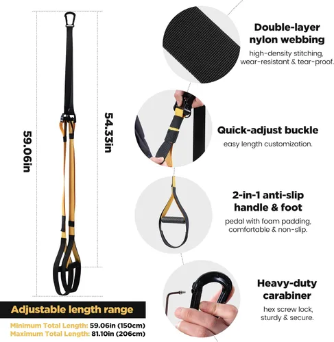 Vista 2 de Wall Mounted Doorway Pull Up Bar, Carbon Steel Chin Up Bar and Pull Up Bar with Reinforced Steel Plate Support for Joists and Wall Studs, Strength