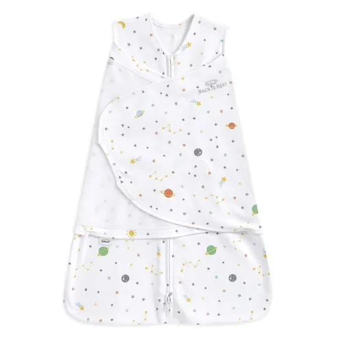 Vista 47 de HALO Saco de dormir envolvente 100% algodón, manta vestible ajustable de 3 vías, TOG 1.5, azul bebé, recién nacido, 0-3 meses