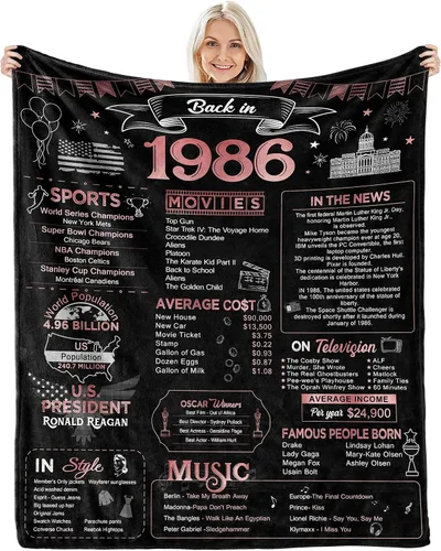 Vista 12 de Regalos de cumpleaños 90 para mujeres y hombres – Regreso en 1936-90 años, regalos de cumpleaños para hombres, manta de 60 pulgadas de largo x 50