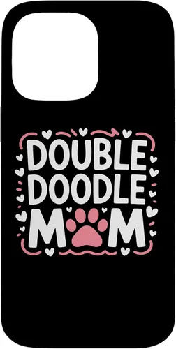Vista 21 de Double Doodle Mom Doodle Dog Parent Family Canine Enthusiast Case for iPhone 16