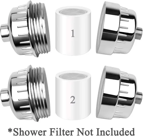 Vista 5 de 2 cartuchos de repuesto para filtro de ducha Aqua Bliss SF100 SF220, filtro de ducha de 15 etapas para agua dura, reducción de cloro, cartucho