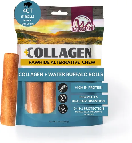 Vista 26 de Wild Eats Palitos de Colágeno de Pato Real Retriever para Perros, (15 Unidades) - Golosina Masticable para Perros de Larga Duración, Sin Cuero