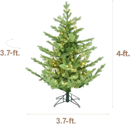 Vista 7 de Fraser Hill Farm Árbol de Navidad de pino cola de zorro preiluminado de 4