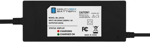 Vista 4 de Mighty Max Battery Cargador de scooter LiteRider (GL110/GL140) de 24V 3Amp Golden Technologies