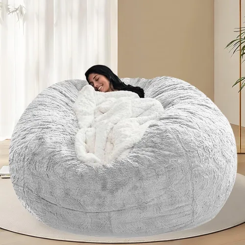 Vista 36 de BCU Funda para Silla Puf Ultra Suave Esponjosa de Piel Sintética Falsa Funda para Puf de Felpa Funda para Sillas de Sala de Estar para Adultos